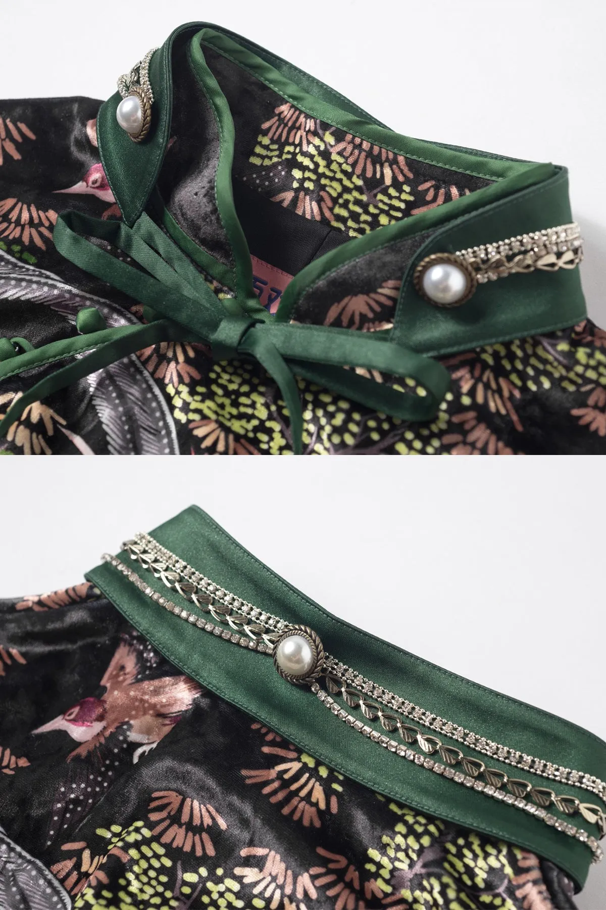 Mukzin | Floral Print Cheongsam Dress - Space In The Gourd