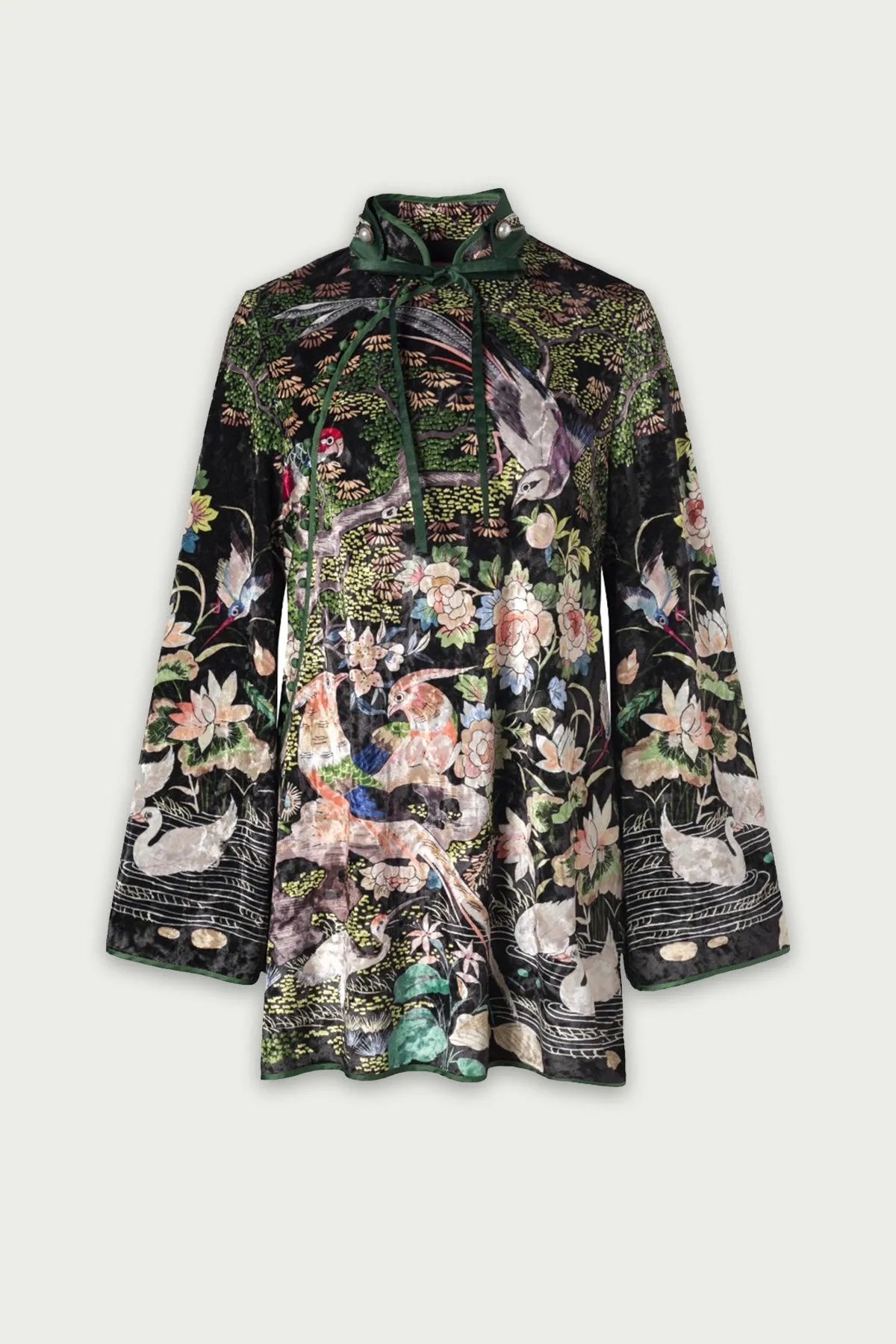 Mukzin | Floral Print Cheongsam Dress - Space In The Gourd