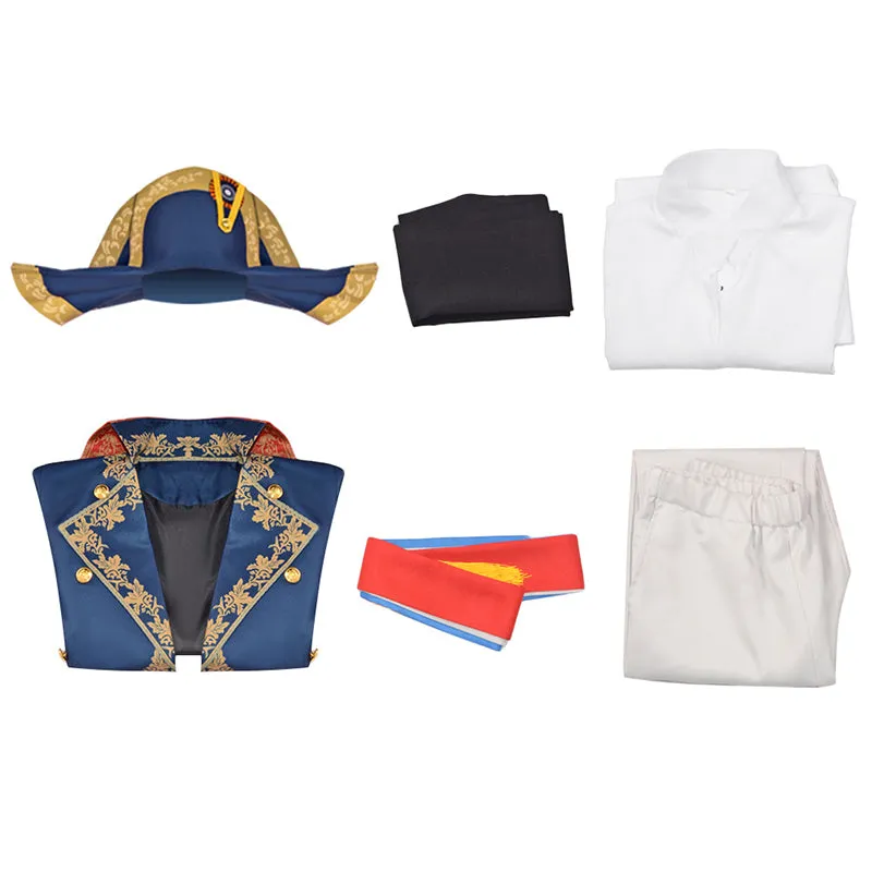 Napoleon Cosplay Costume 2023 Movie Napoleon Bonaparte Suit Emperor Blue Military Uniform