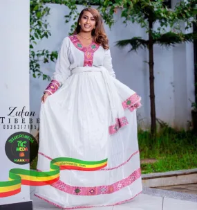 New year pink dress by Zufan tibeb #2