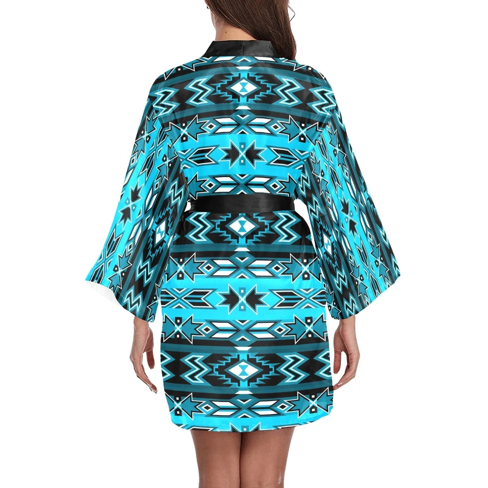 Northern Journey Long Sleeve Satin Robe
