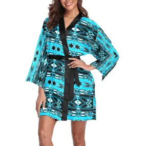 Northern Journey Long Sleeve Satin Robe