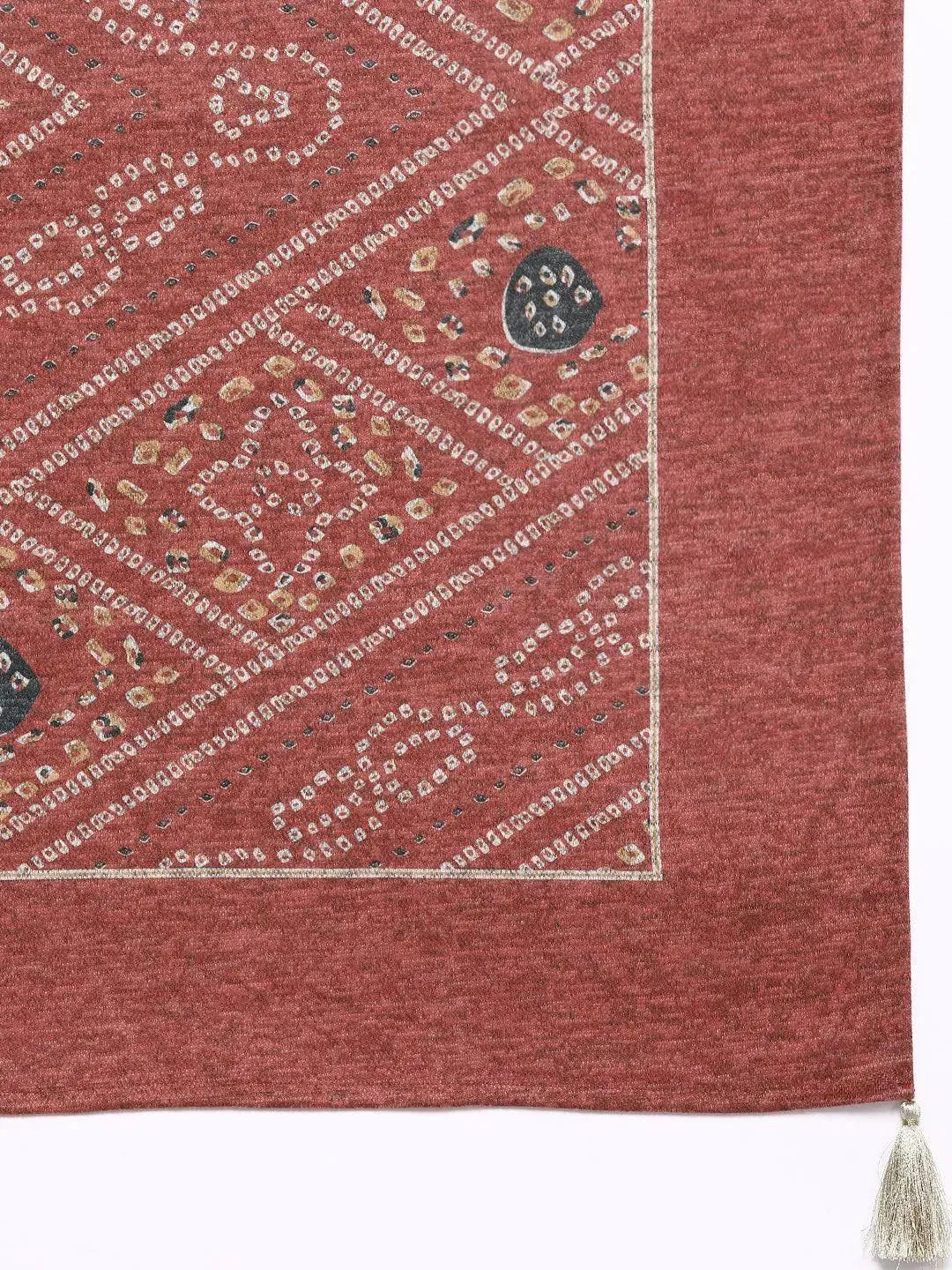 Pink Printed Wool Straight Kurta With Trousers & Dupatta