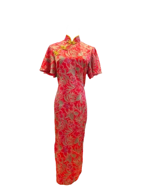 Printed Silk Satin Cheongsam