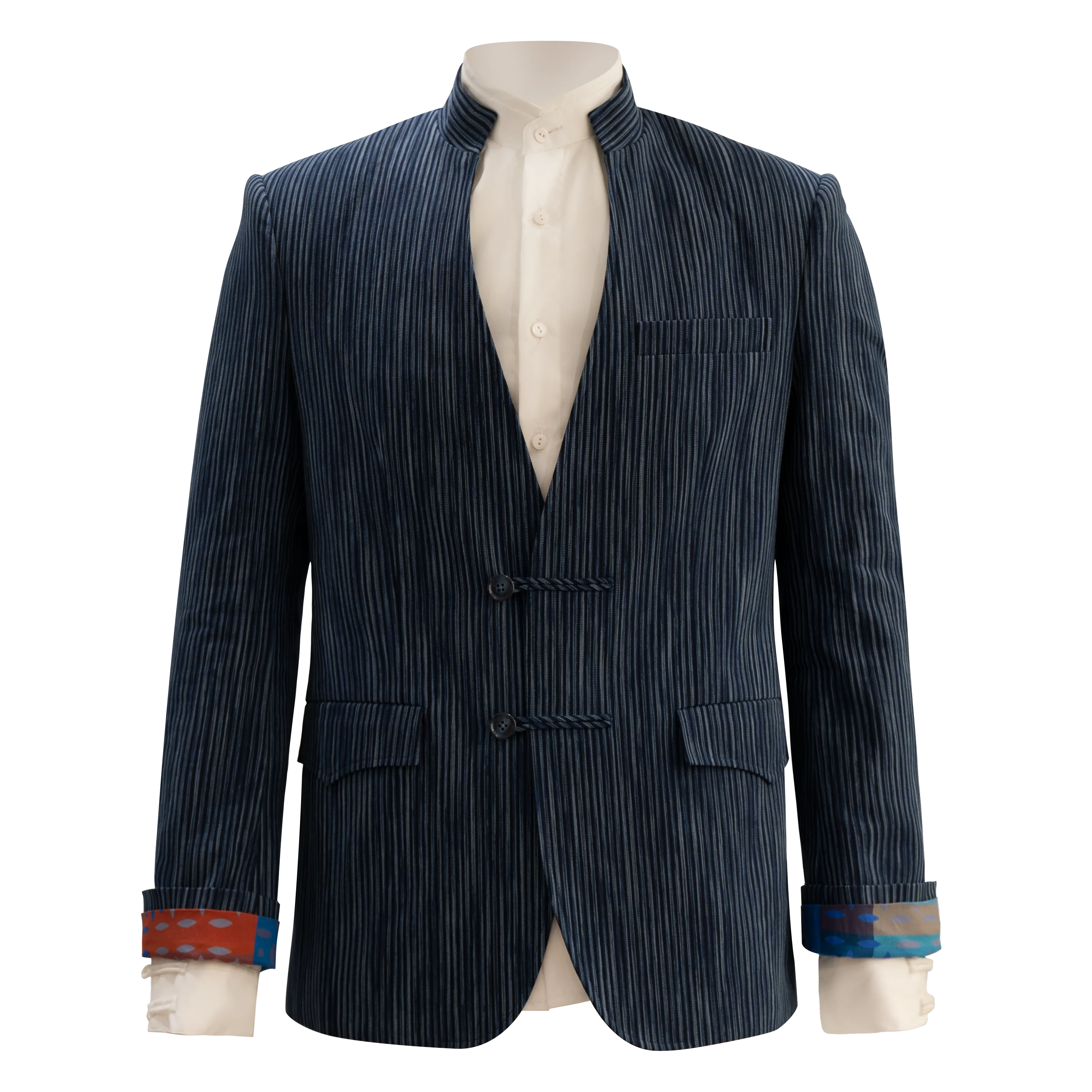 【PROSPERITY COINS】Eco-Denim Pinstripe Suit