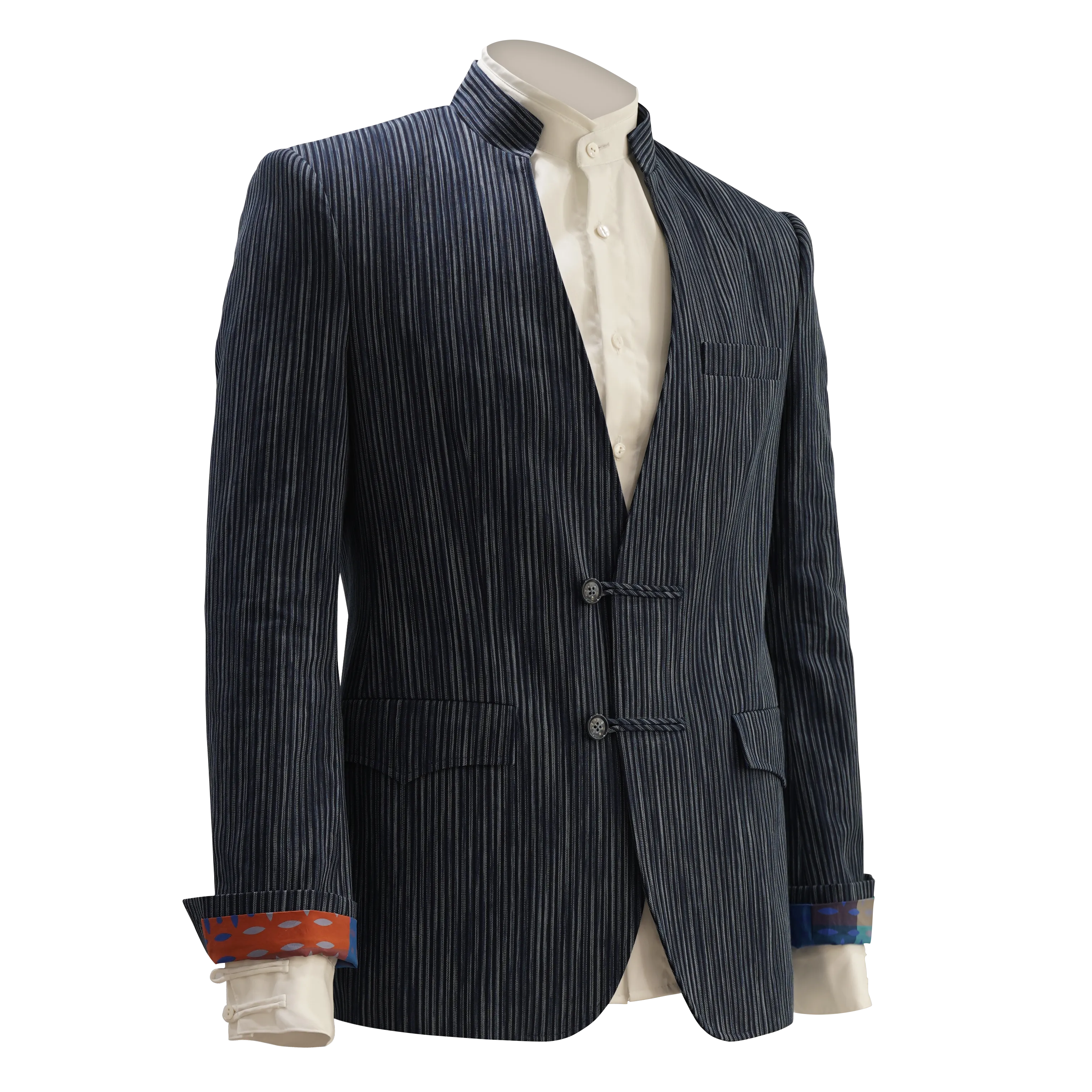 【PROSPERITY COINS】Eco-Denim Pinstripe Suit