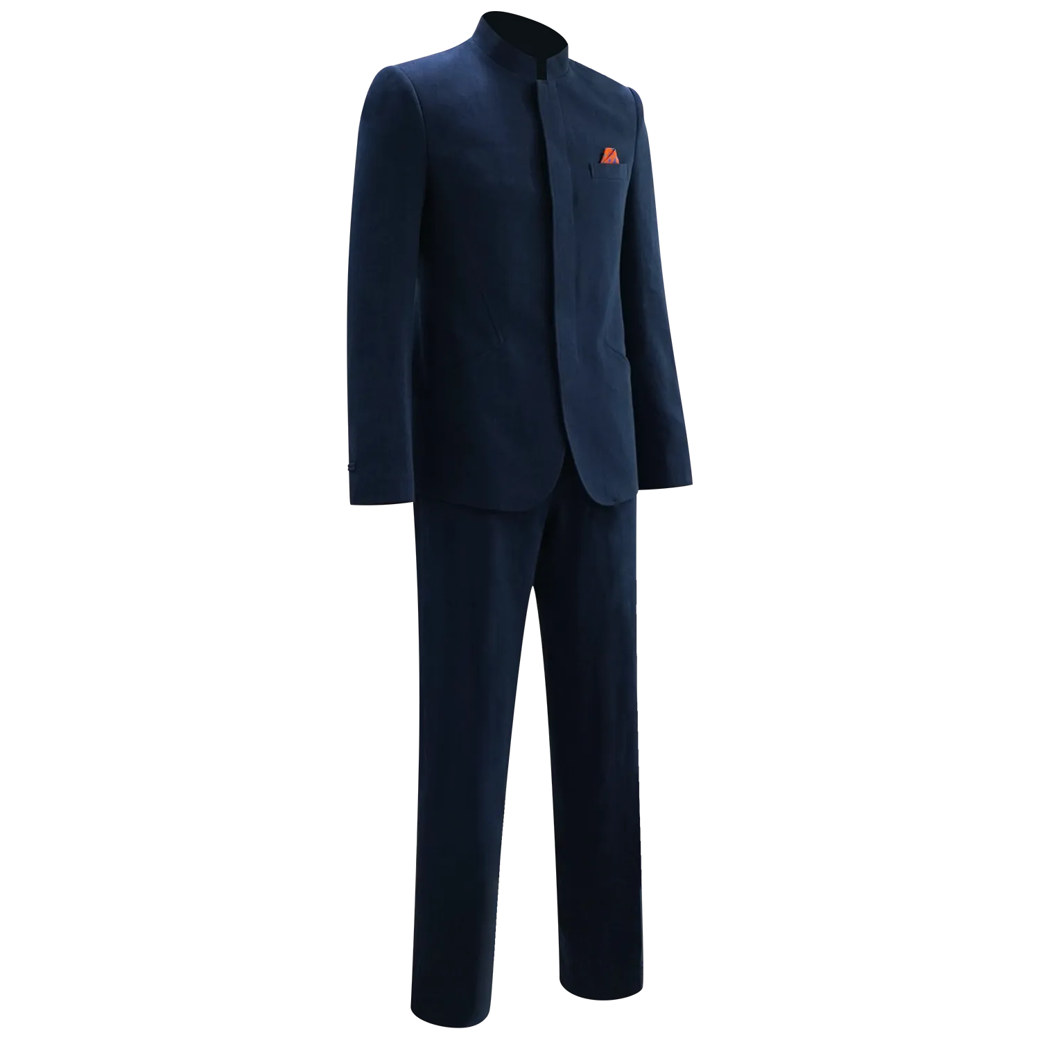 【PROSPERITY COINS】Eco-Denim Tapered Tang Jacket (With Silk Pocket Square)