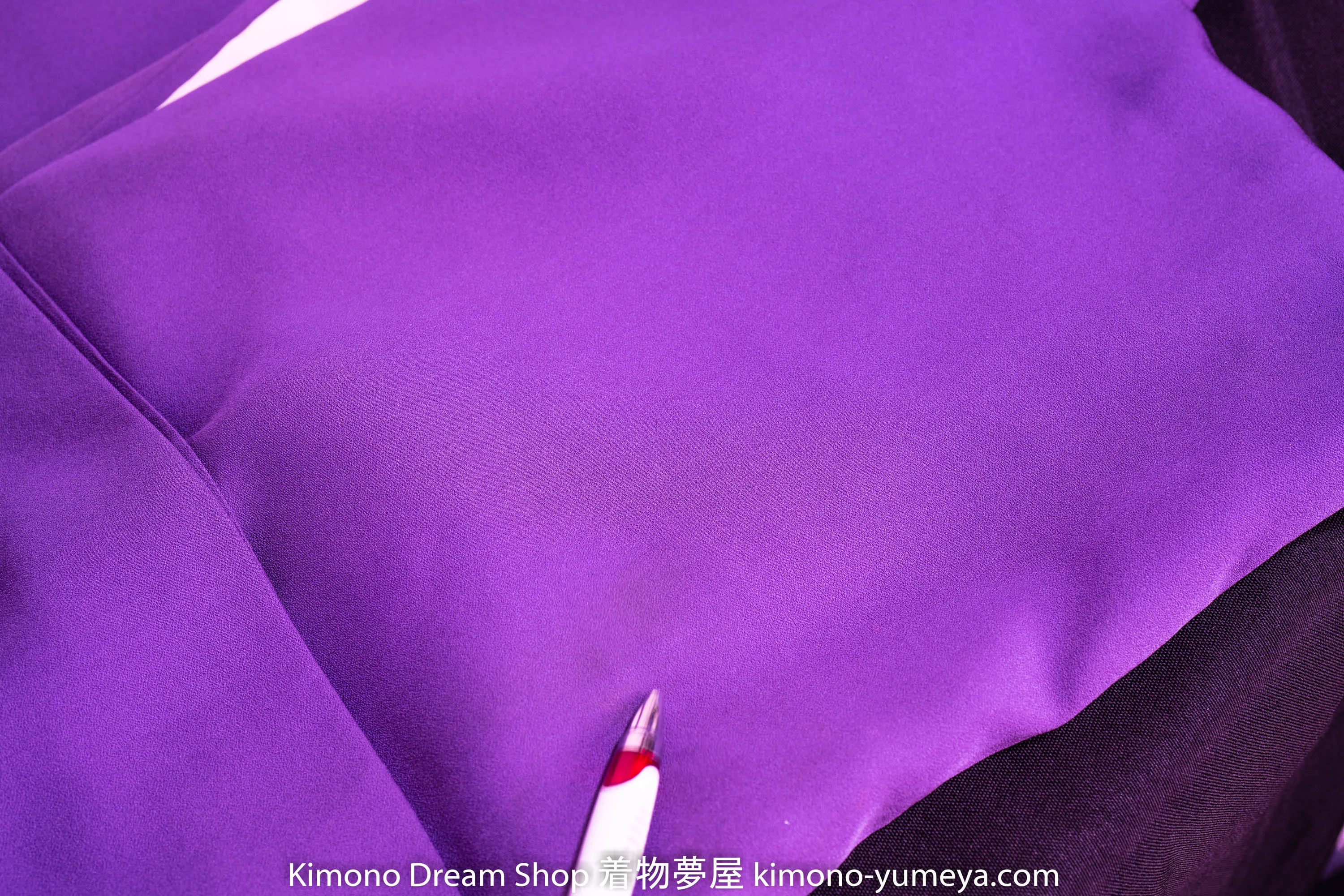 Purple Homongi - Unique Style - Vintage Silk Kimono - Japanese Herons Traditional Patterns Clouds