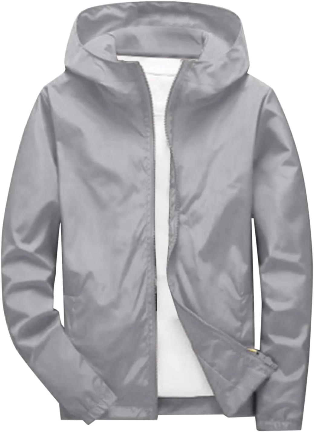 Rain Jacket for Mens Lightweight Waterproof Rain Shell Jacket Raincoat with Hood for Golf Cycling Windbreaker Raincoats
