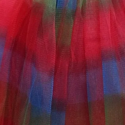 Rainbow Red Tutu Skirt - Kids Size 3-Layer Tulle Basic Ballet Dance Costume Tutus for Girls