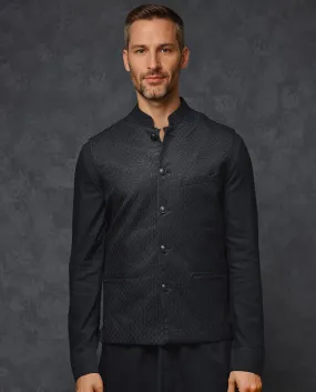 Rare Rabbit Men's Lasmos-Kpb Black Kurta-Suit