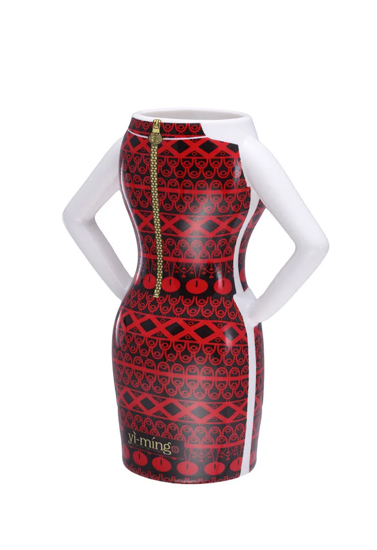 Red & Black Handmade Ceramic Yi-ming Mug