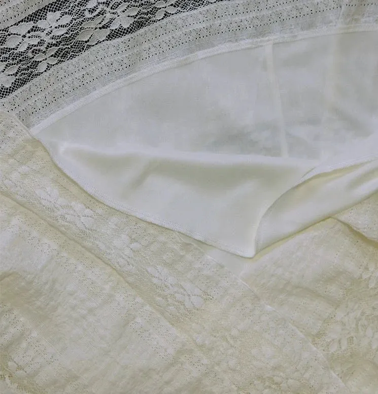 Rice Grain 米豆 Hanyuansu Han Element Cotton Lace Skirt