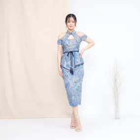 Set Peiyu Baby Blue Pastel Cheongsam Tie