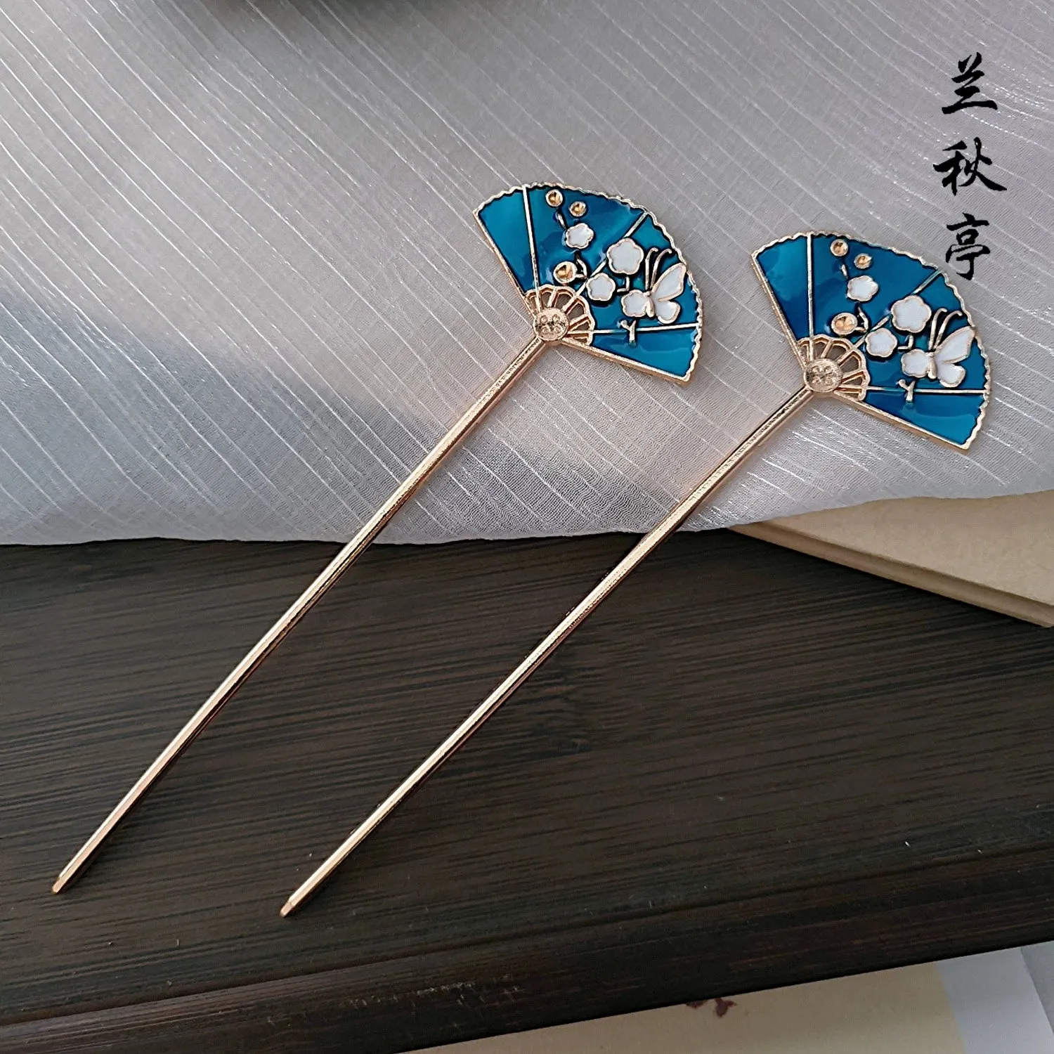 Shao Lan 烧蓝 Burnt Blue Various Ming Dynasty Turquoise Flower Hairpins