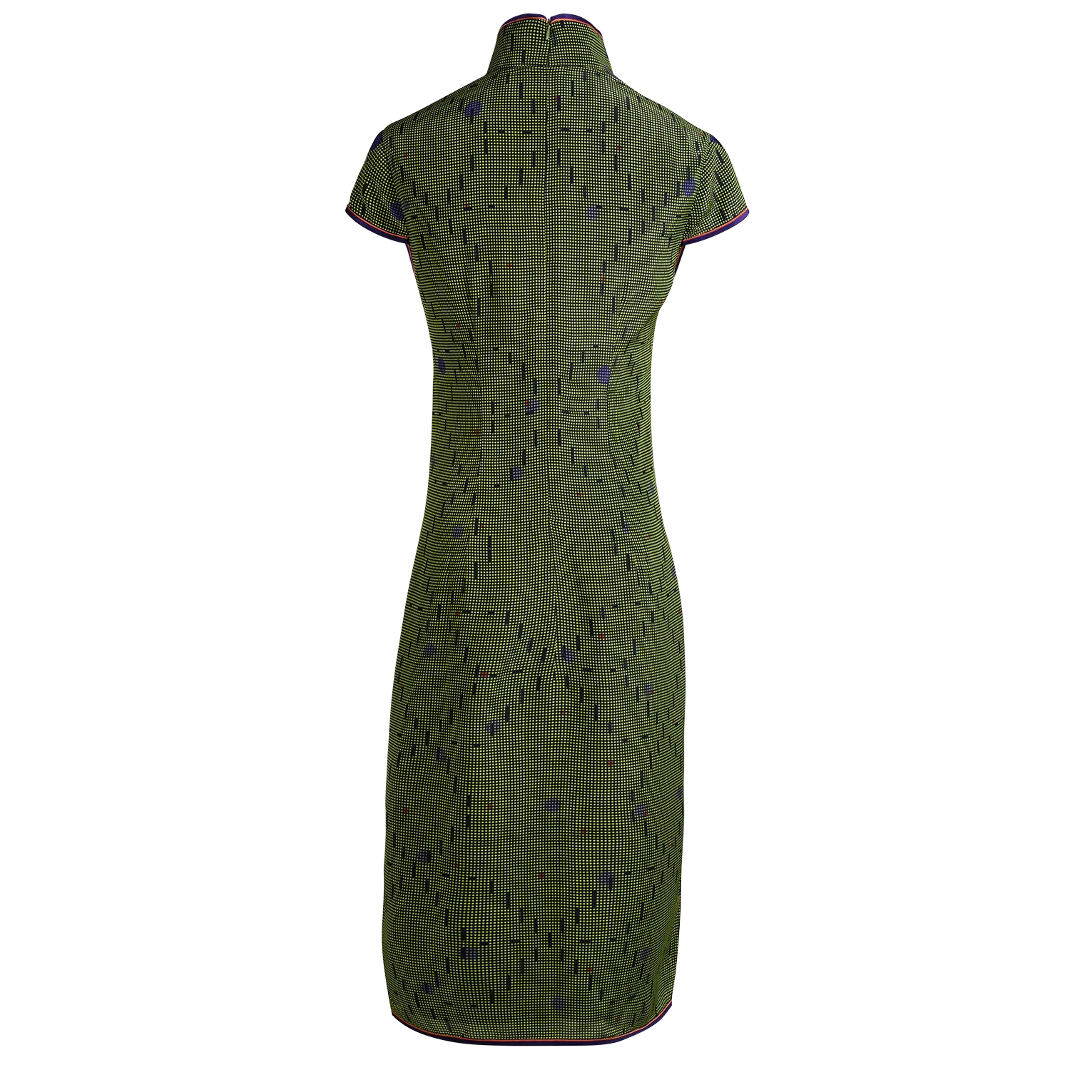 【SKYLINE】100% Silk Cheongsam - Mesh Version (Cap Sleeve) (Crystal Button)