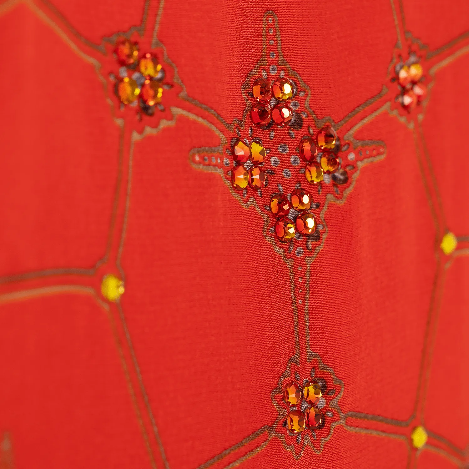 【SNOWFLAKE】100% Silk Crystal Cheongsam-Wedding Series (Cap Sleeve/Regular Fit)