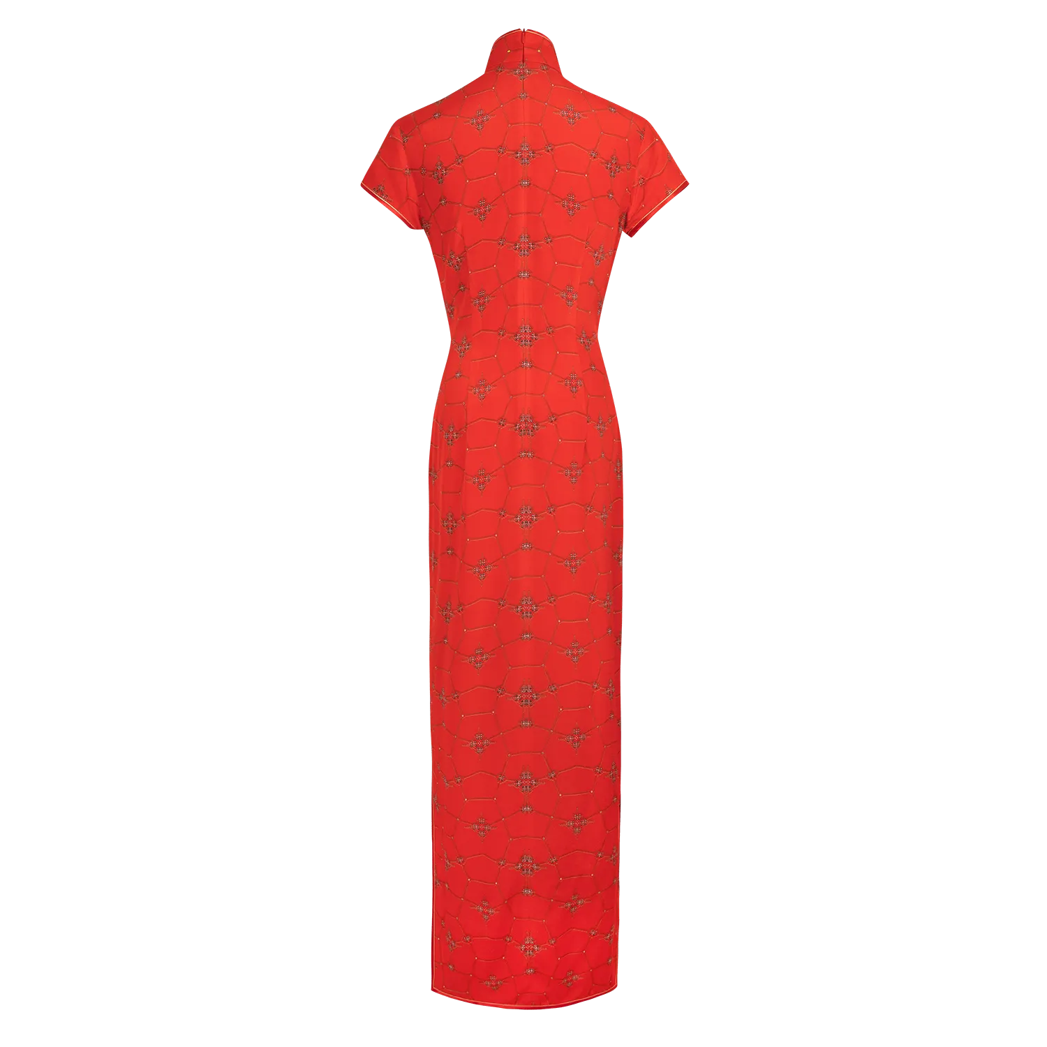 【SNOWFLAKE】100% Silk Crystal Cheongsam-Wedding Series (Cap Sleeve/Regular Fit)