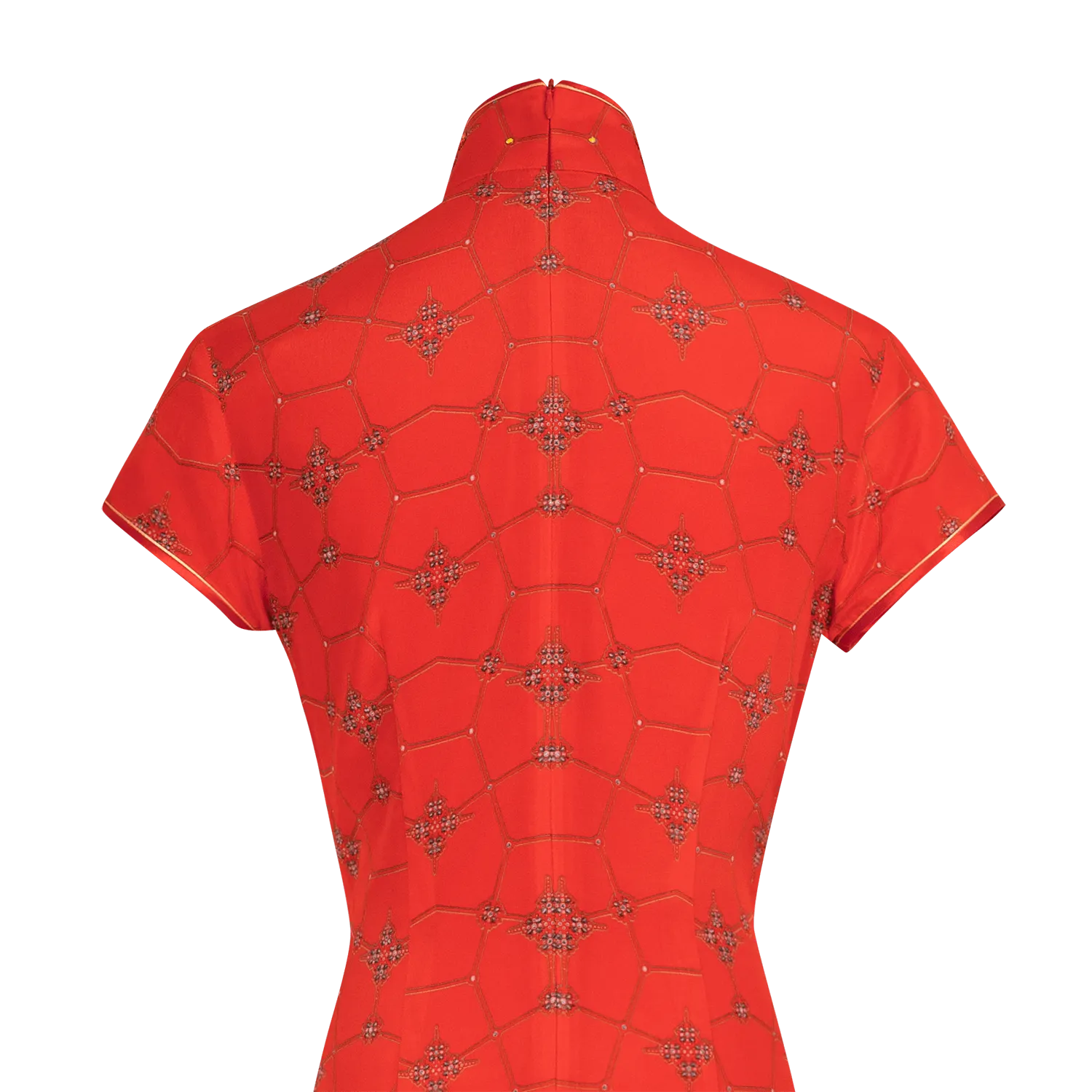 【SNOWFLAKE】100% Silk Crystal Cheongsam-Wedding Series (Cap Sleeve/Regular Fit)