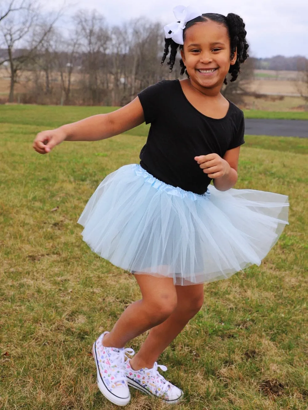 Solid Color Costume Tutu Skirt - Toddler, Little Girl, Kid Size for Dress Up