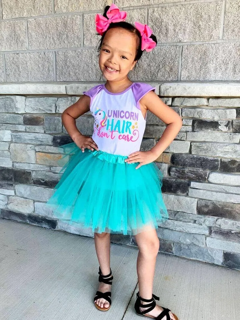 Solid Color Costume Tutu Skirt - Toddler, Little Girl, Kid Size for Dress Up