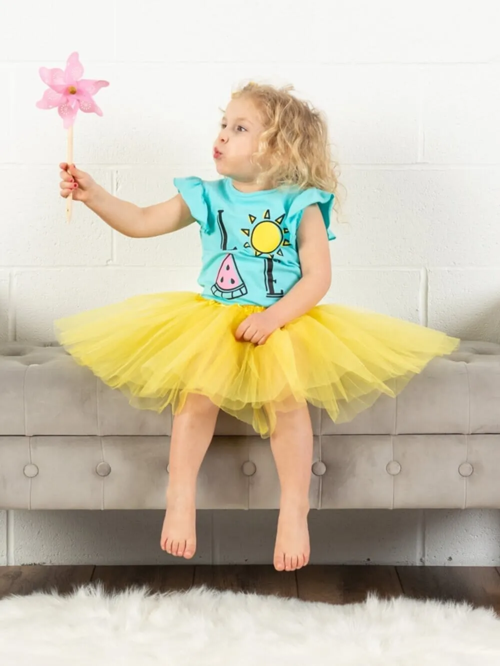 Solid Color Costume Tutu Skirt - Toddler, Little Girl, Kid Size for Dress Up