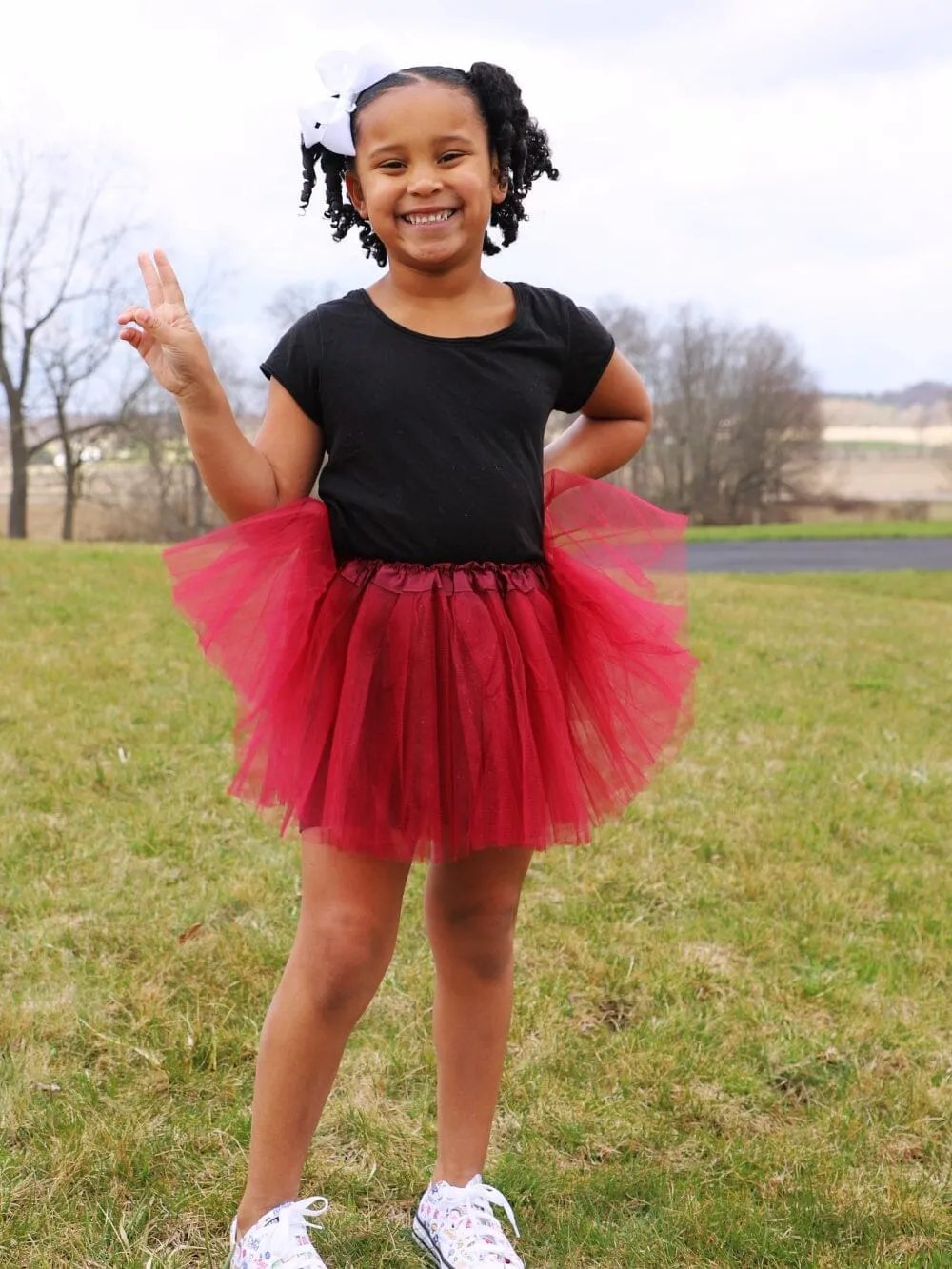 Solid Color Costume Tutu Skirt - Toddler, Little Girl, Kid Size for Dress Up