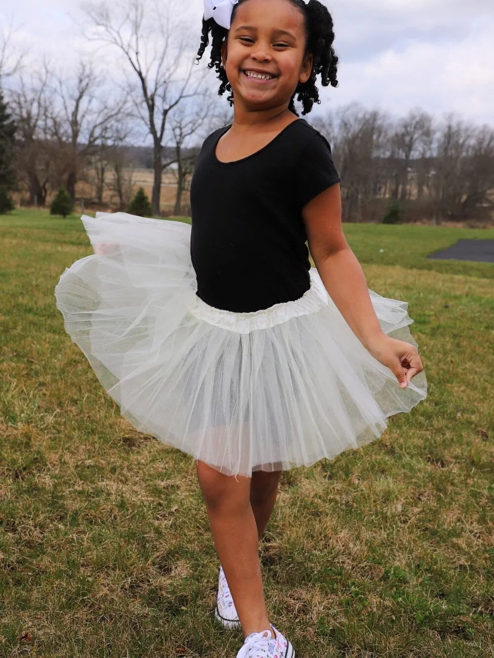 Solid Color Costume Tutu Skirt - Toddler, Little Girl, Kid Size for Dress Up