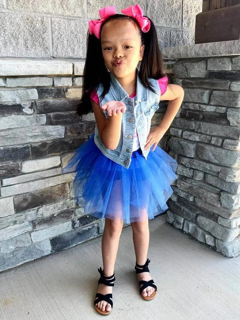 Solid Color Costume Tutu Skirt - Toddler, Little Girl, Kid Size for Dress Up