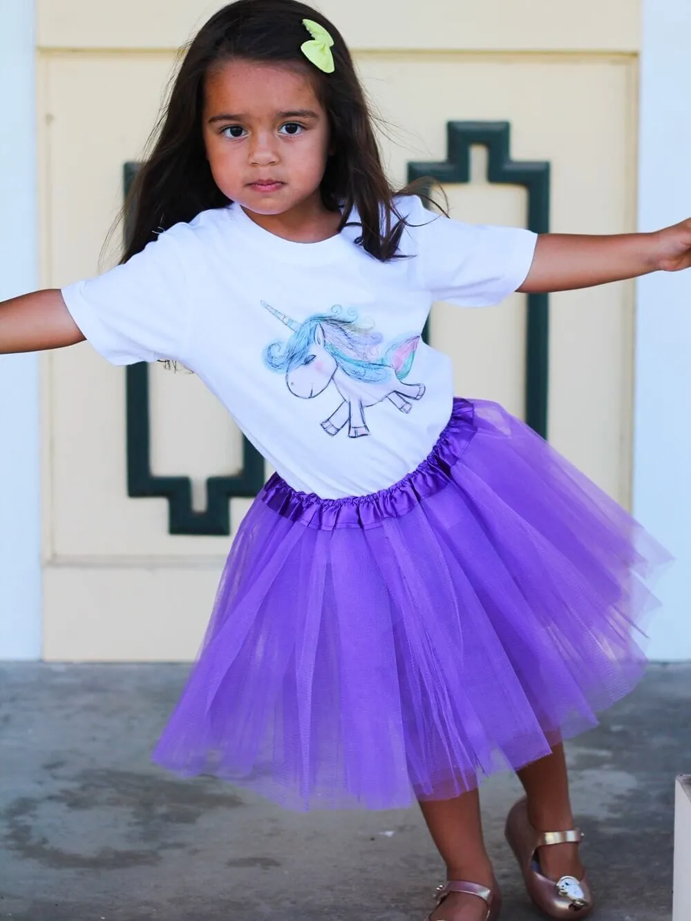 Solid Color Costume Tutu Skirt - Toddler, Little Girl, Kid Size for Dress Up