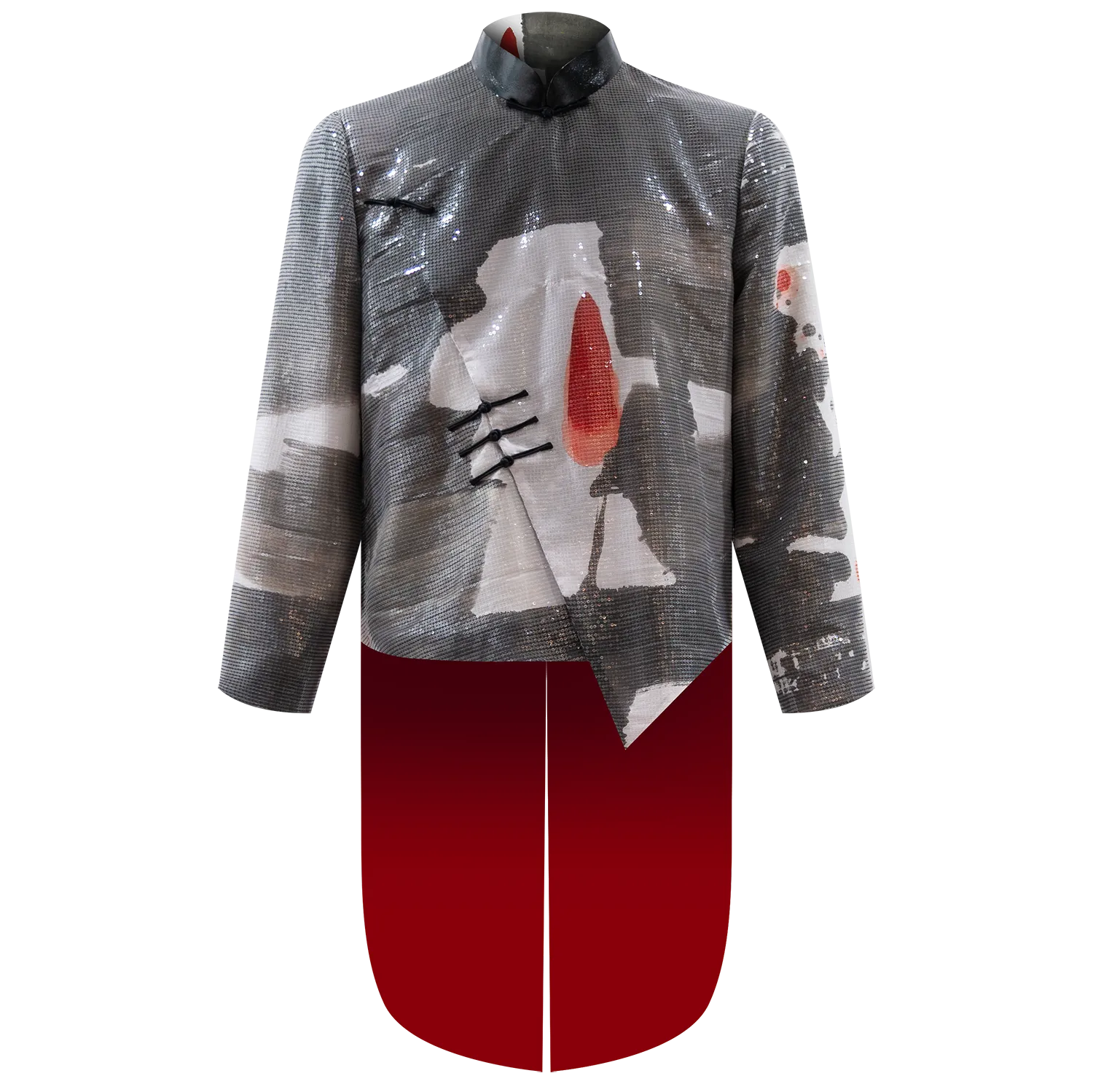SPARKLE COLLECTION x HKMoA【ZEN PAINTING 1】Silk Sequined Tuxedo Tang Jacket / Kung Fu Jacket(禪畫(一)) (呂壽琨)