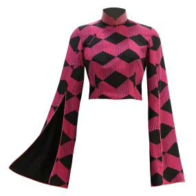 【STOREGATE VOXEL】100% Silk Cheongsam Top (香港士多) (鐵閘) (我愛紫紅)