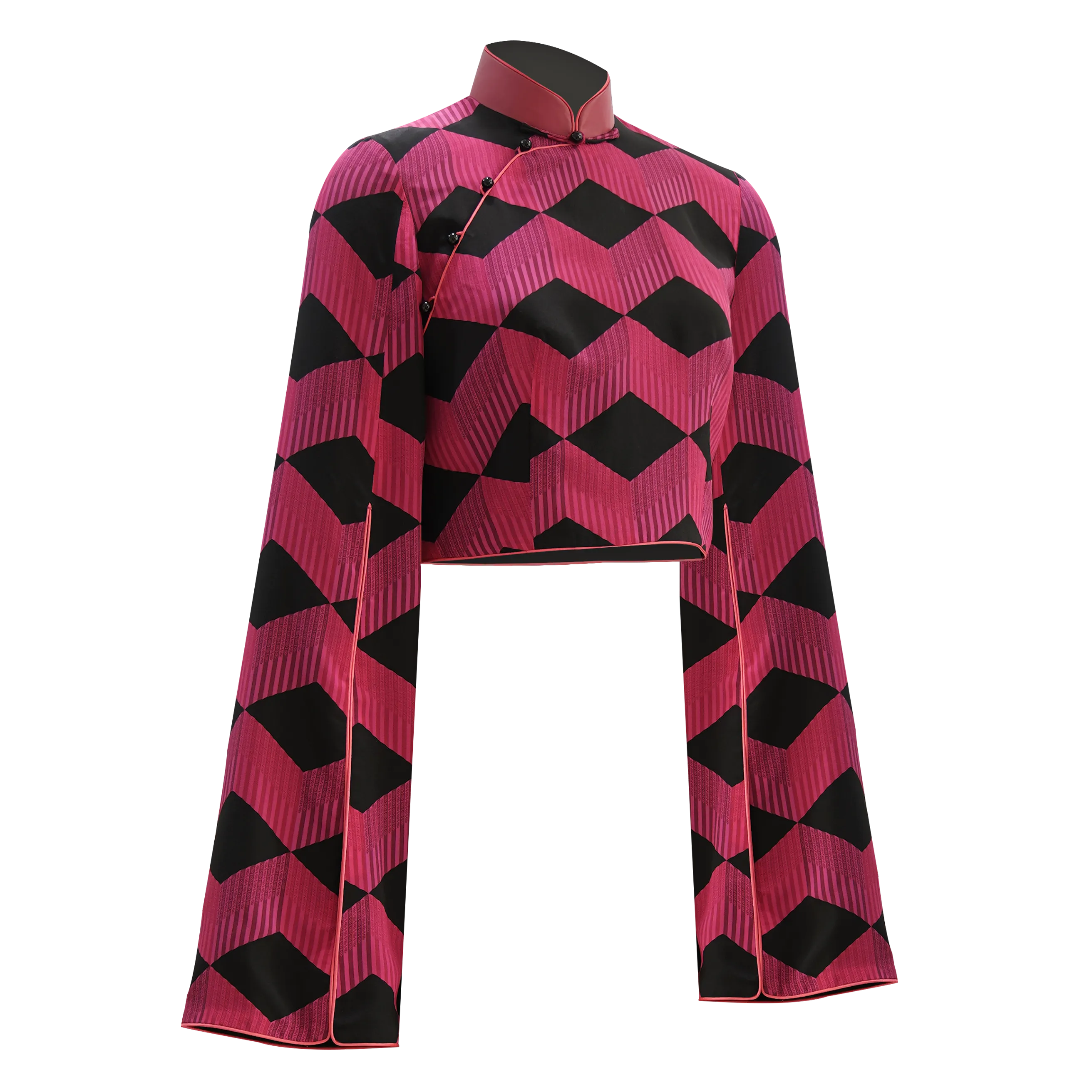 【STOREGATE VOXEL】100% Silk Cheongsam Top (香港士多) (鐵閘) (我愛紫紅)