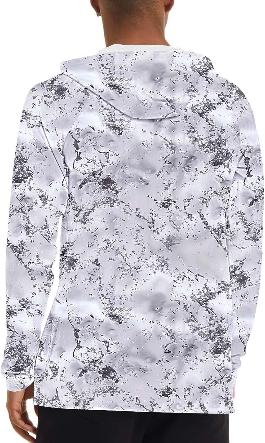 Sun Protection Hoodie Shirt For Men UPF 50  Long Sleeve Rash Guard Lightweight Camo UV Shirts For Outdoor Fishing