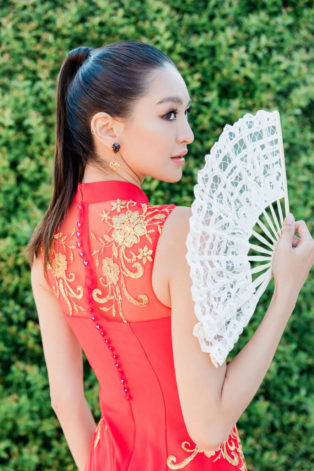 Suni Bespoke Dress | Red & Gold Mermaid Chinese Wedding Dress