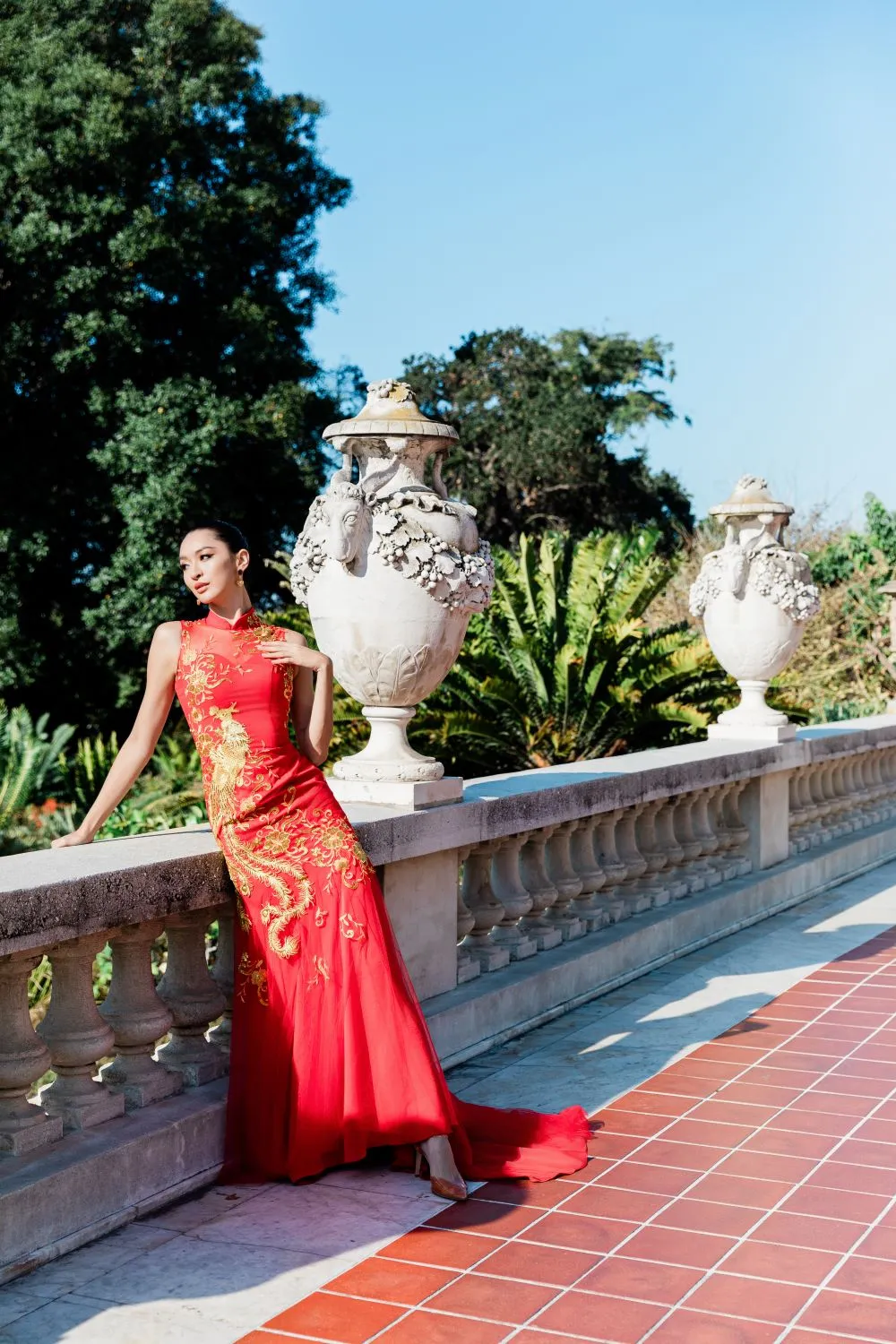 Suni Bespoke Dress | Red & Gold Mermaid Chinese Wedding Dress
