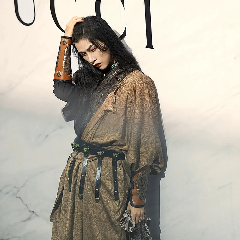 Tang Dynasty | Stand collar robe Hanfu spring and summer Tang half-armed men and women chinese hanfu dress kids