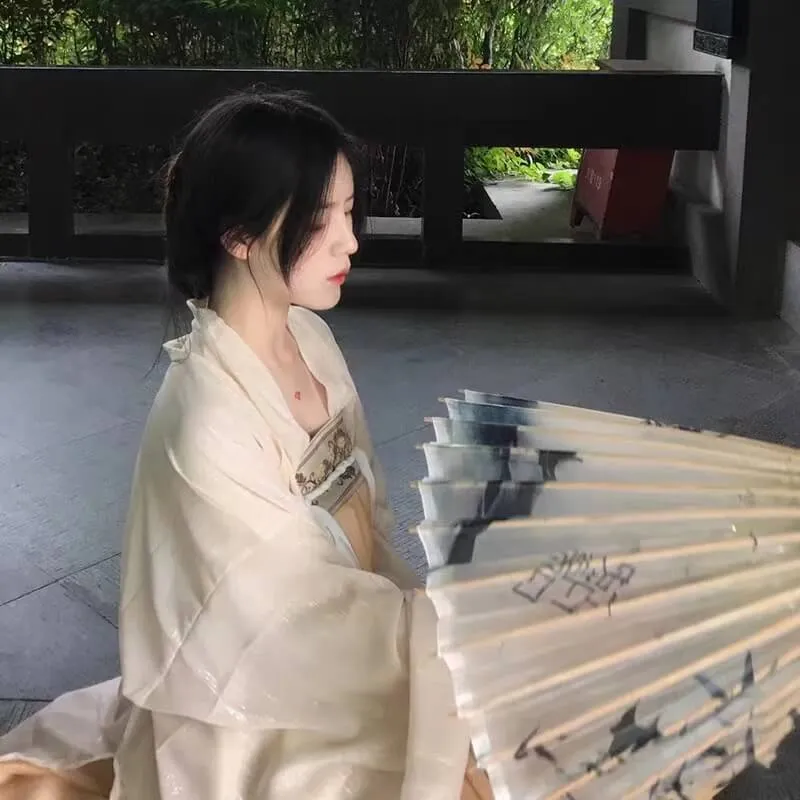 Tang-style Chest-Length Skirt and Fairy Hanfu Dress Three-piece Suit