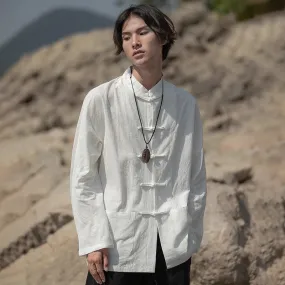 Tang Suit Chinese Traditional Male Shirt