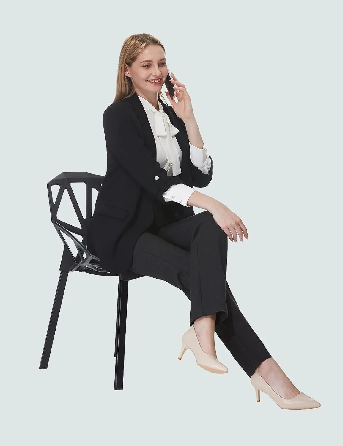 Tapata Women's Straight Leg Dress Pants Stretchy High Waist with Pockets 29''/31''/33''for Work Casual