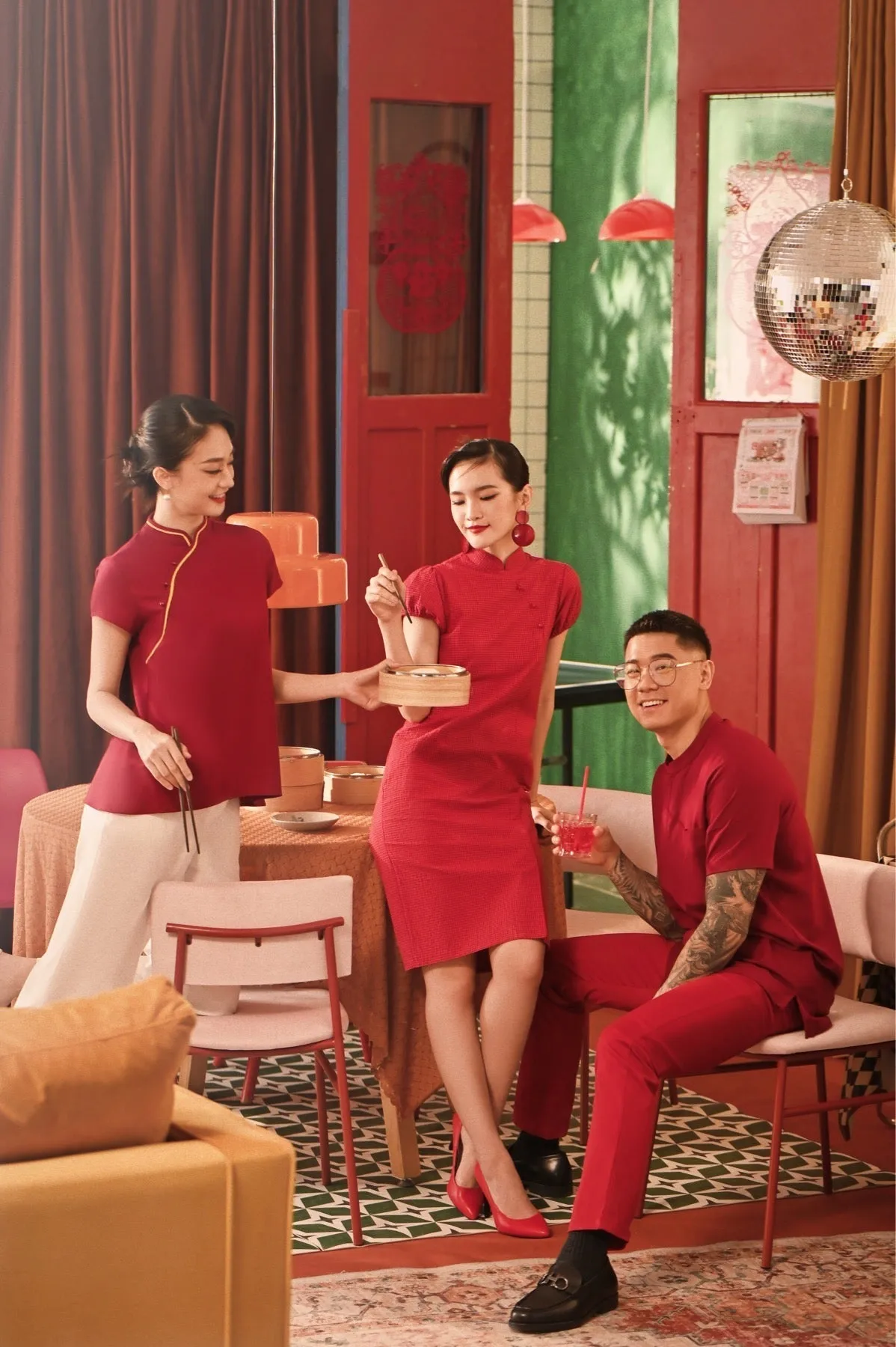 The Spring Dawn Women Classic Cheongsam Top - Maroon