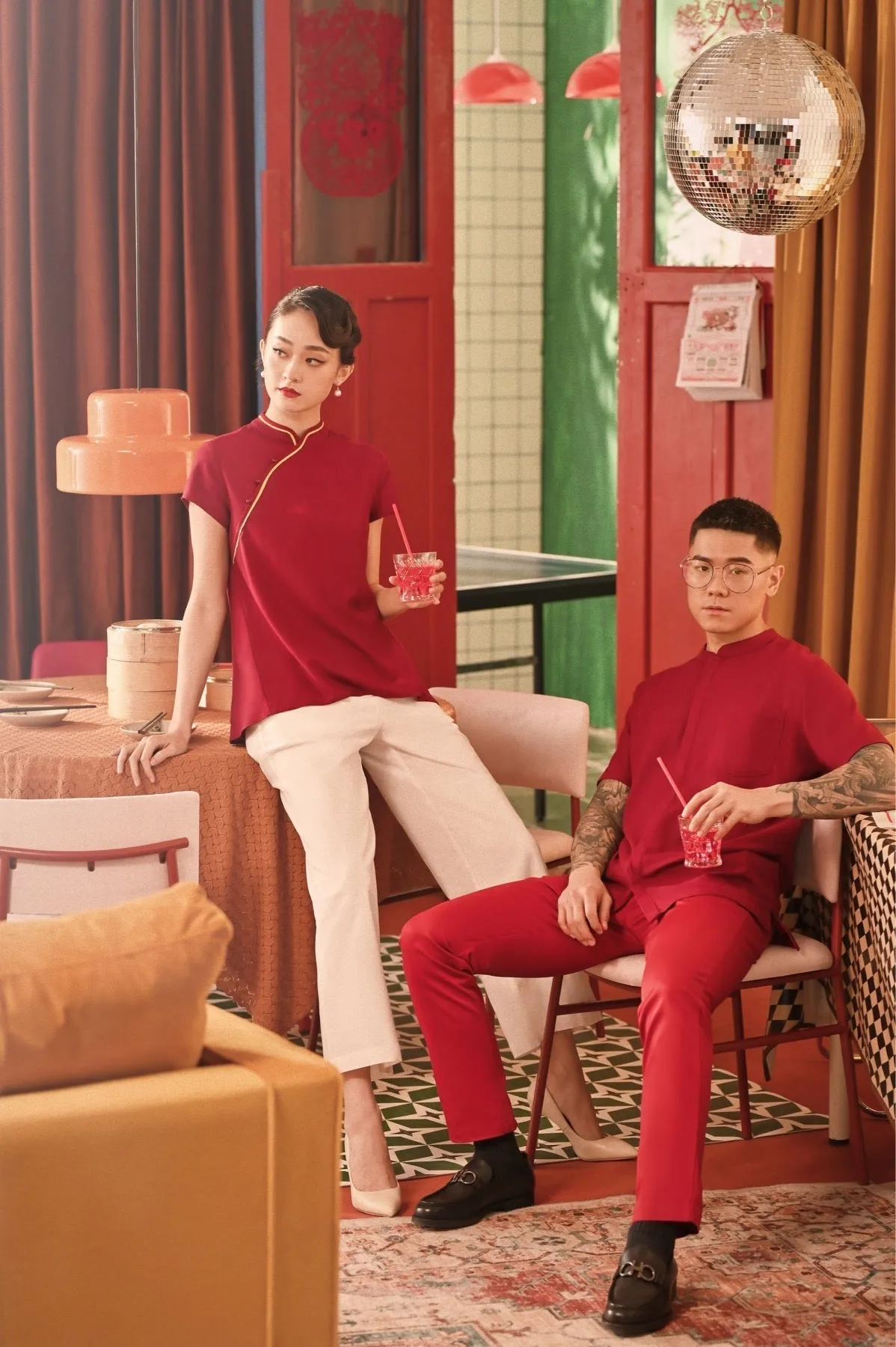 The Spring Dawn Women Classic Cheongsam Top - Maroon