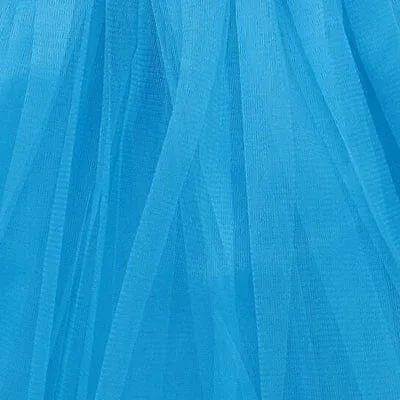 Turquoise Blue Tutu Skirt - Kids Size 3-Layer Tulle Basic Ballet Dance Costume Tutus for Girls