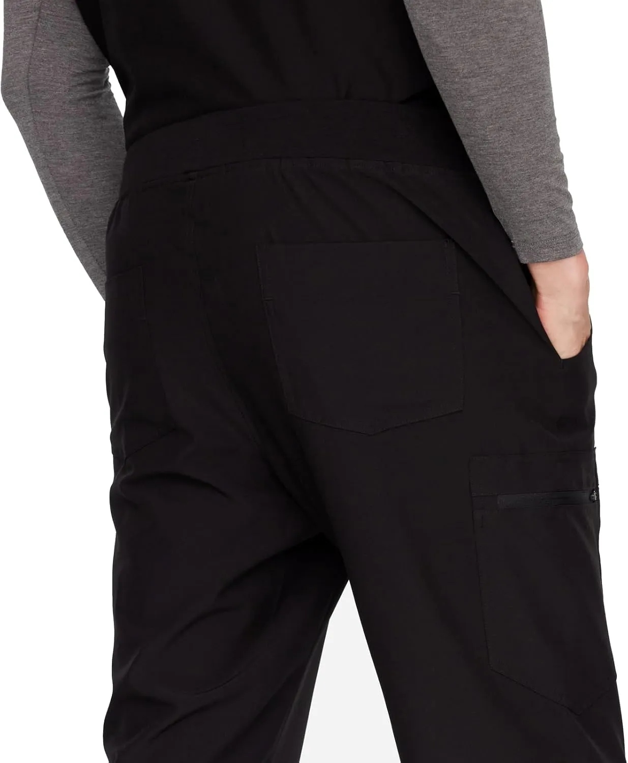 Uniforms World Louis Scrubs Set for Men — Classic V-Neck Stretch Top & Jogger Pants Yoga Waistband, 8 Pockets