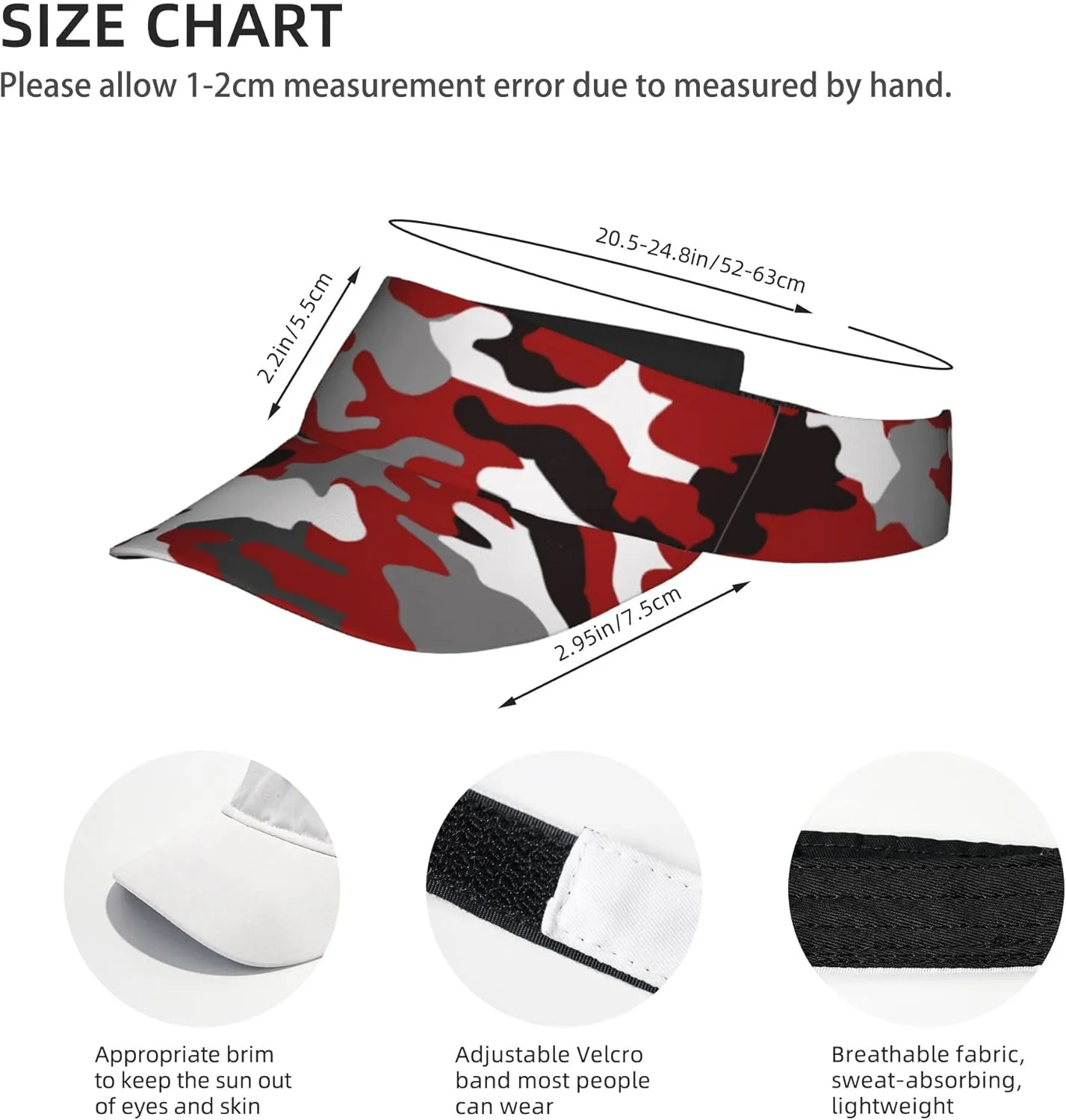 Unisex Sports Sun Visor Adjustable UV Protection Sun Hat Cap for Golf Tennis