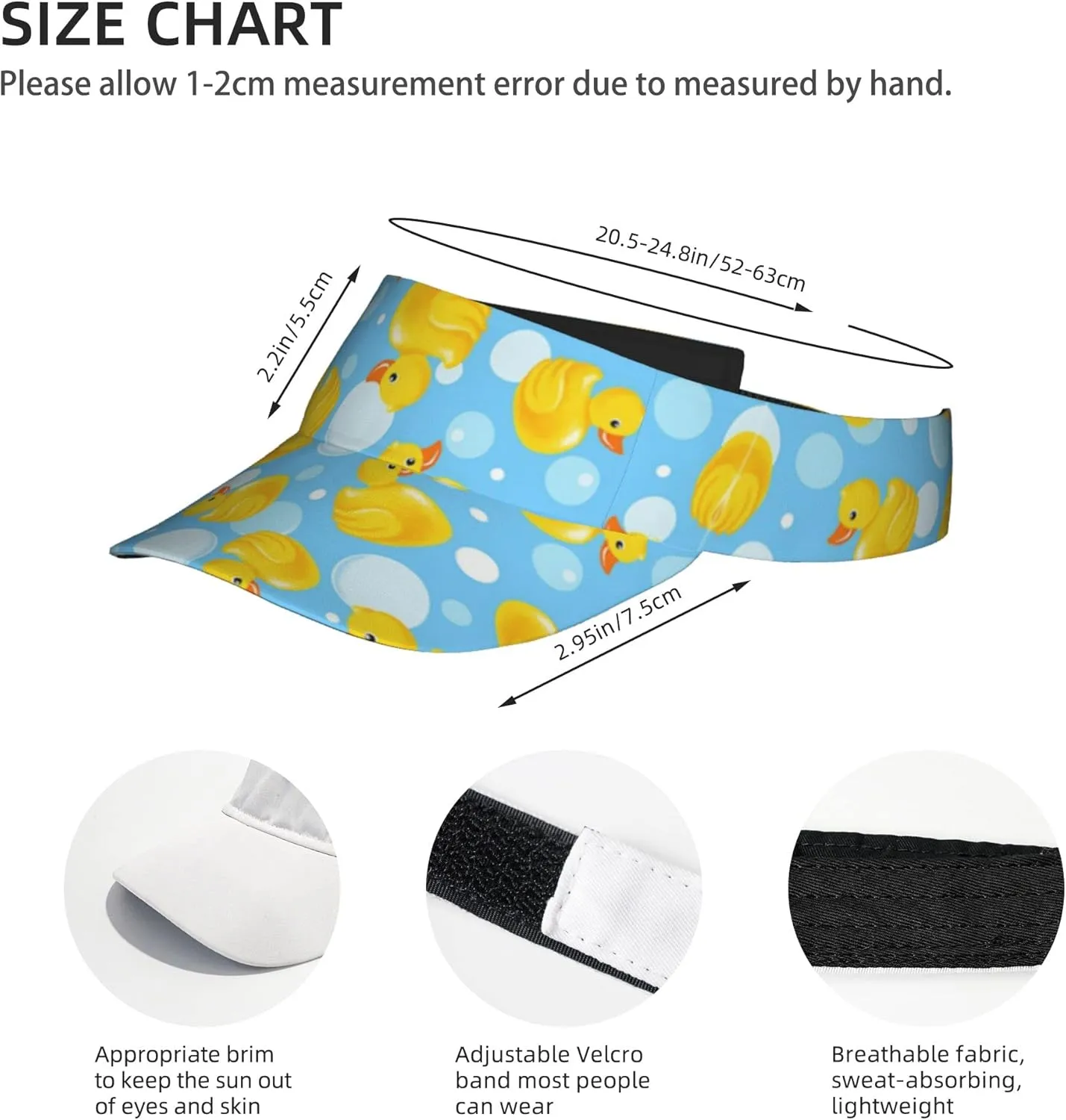 Unisex Sports Sun Visor Adjustable UV Protection Sun Hat Cap for Golf Tennis