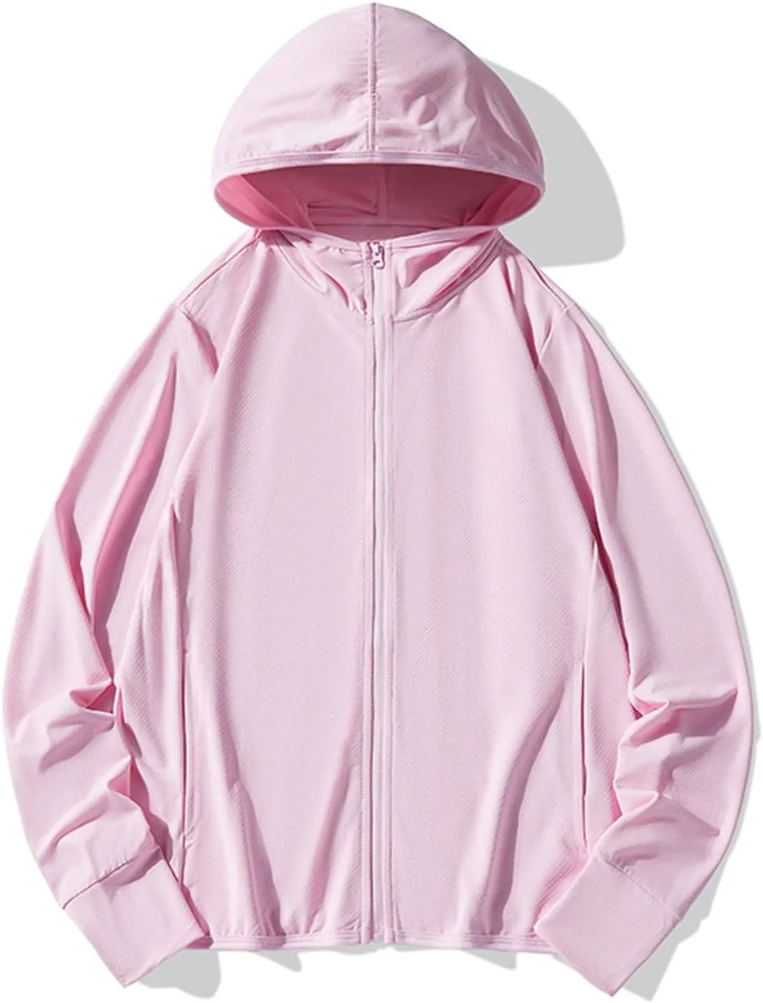 UPF 50  UV Protection Hoodie Jacket For Women Unisex Lightweight Zip Up Long Sleeve Sun Shirt With Pockets For Hiking