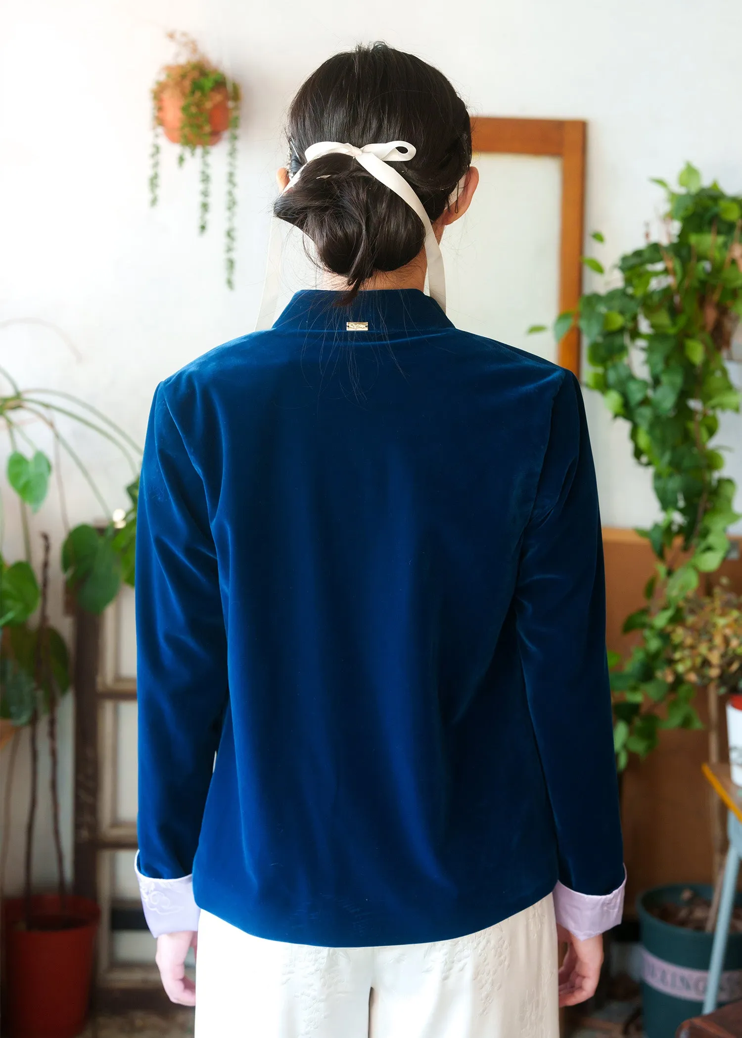 Velvet Tang Jacket (Teal/ Lilac)