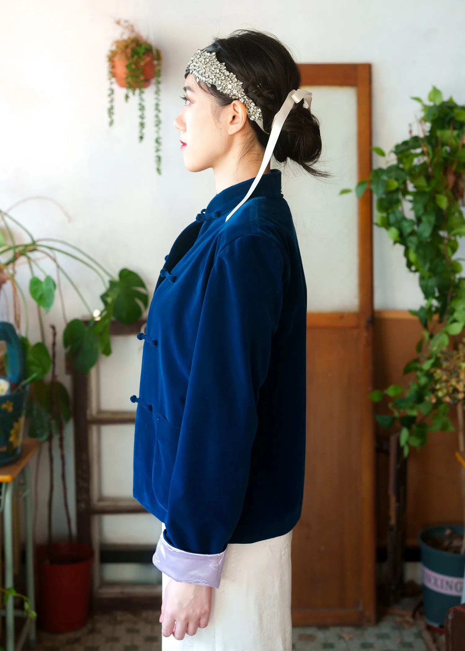 Velvet Tang Jacket (Teal/ Lilac)