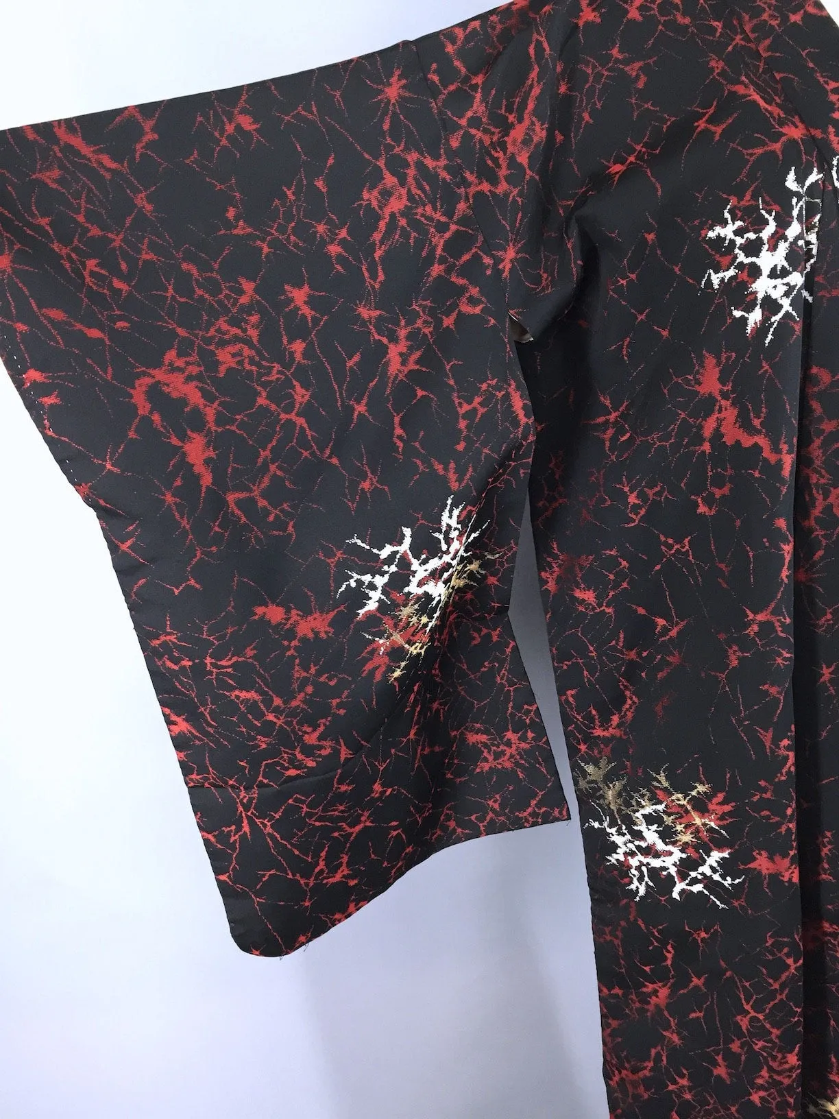 Vintage Kimono / Gothic Black Abstract